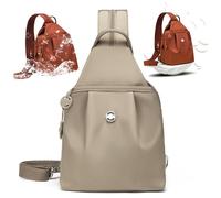 Bpoeee 3 in 1 Anti-Theft Travel Tote Bag - Waterproof Convertible Shoulder Bag for Women, Large Capacity Commuter Backpack (Khaki)