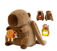Bpoeee Capybara Plush Backpack - Soft, Cute Animal Design, Lightweight & Comfortable - Perfect for Travel, Gifts, Boys & Girls (C)