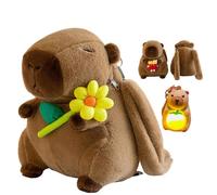 Bpoeee Capybara Plush Backpack - Soft, Cute Animal Design, Lightweight & Comfortable - Perfect for Travel, Gifts, Boys & Girls (E)