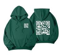 Bpoeee Funny Fu QR Code Hoodie, Fuck You QR Code Hoodie, Fu QR Code Sweatshirt, Custom Hoodies, Winter Thick Sweatshirt (#11,L)