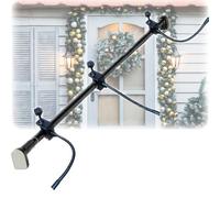 Bpoeee Garland Hanger for Door Frame, Front Door Garland Hanger, Christmas Decorations, Adjustable 32"-80" - No Screws, Drilling, Heavy-Duty Holder for Wreaths, And Outdoor Decorations (S(32"-39"))