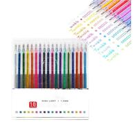 Bpoeee Glitter Gel Pen Set, Sparkly Metallic Gel Pens for Coloring, Drawing & Crafting, Shimmer Glitter Pens, Art Supplies for Journaling and Adult Coloring (18 Pcs)