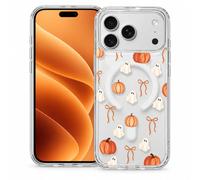 Bpoeee Halloween Clear Phone Case, Cute Ghost Pumpkin Magnetic Acrylic Cover (#1,16)
