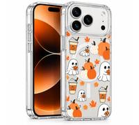 Bpoeee Halloween Clear Phone Case, Cute Ghost Pumpkin Magnetic Acrylic Cover (#2,15)