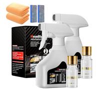 Bpoeee Headlight Restoration Kit - 180ml Automotive Headlamp Cleaner Fluid Set, Blurring & Yellowing Fix, Restores Clarity & Shine, Durable Crystallization Coating for Clear Vision (2 Set)