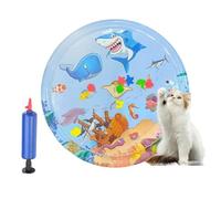 Bpoeee Pet Water Bed, Thickened Anti-Scratch Design Water Pet Pads, Cooling Mat for Dogs and Cat, Cat Water Mat with Fish for Pets Playing Sleeping (40IN-B)