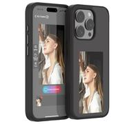 Bpoeee Smart Ink Phone Case for iPhone 13/14/15/16 Pro Max Plus, NFC Memory Case for iPhone with Photo Screen, Smart NFC Ink Screen Phone Case (Black,15 Pro Max)