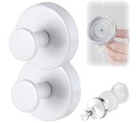 Bpoeee Upgraded Suction Cup Hooks, Shower Hooks for Inside Shower, Wreath Suction Cups for Front Door, Bathrooms, Strong Hold, No Drill, Reusable Hook (A-2PC)