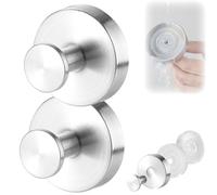 Bpoeee Upgraded Suction Cup Hooks, Shower Hooks for Inside Shower, Wreath Suction Cups for Front Door, Bathrooms, Strong Hold, No Drill, Reusable Hook (C-2PC)