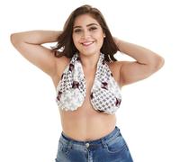 Bpoeee Women's Comfortable Soft Sport Towel Bra, Comfortable Tata Towel Bra, Absorb Water Sweat-Absorb Towel Bras (#14,C-DD)