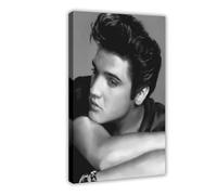 bpoejge Poster exclusif sur toile représentant le chanteur de rock Elvis Presley - Décoration murale pour salon, chambre à coucher - 20 x 30 cm