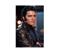 bpoejge Poster sur toile représentant Elvis Presley, chanteur de rock, portrait - Décoration pour chambre à coucher, bureau, chambre - Cadeau - 30 x 45 cm