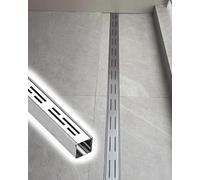 BPQCOFZT Ensemble de couvercles de Drain en Acier Inoxydable for déviateur de gouttière de sous-Sol - Drain de tranchée de 39,4 po avec Embout(100cmx3.5cmx3cm 2 Pack)