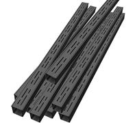 BPQCOFZT Grilles de Drainage de Jardin en Acier Inoxydable - Canal de Drainage en métal Noir Durable for la Gestion de l'eau en extérieur(100cmx10cmx5cm 8Pack)