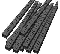 BPQCOFZT Grilles de Drainage de Jardin en Acier Inoxydable - Canal de Drainage en métal Noir Durable for la Gestion de l'eau en extérieur(100cmx10cmx4cm 20Pack)