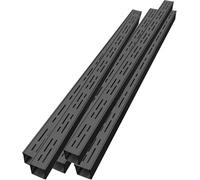BPQCOFZT Grilles de Drainage de Jardin en Acier Inoxydable - Canal de Drainage en métal Noir Durable for la Gestion de l'eau en extérieur(100cmx7cmx5cm 4Pack)