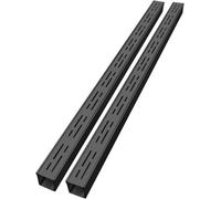 BPQCOFZT Grilles de Drainage de Jardin en Acier Inoxydable - Canal de Drainage en métal Noir Durable for la Gestion de l'eau en extérieur(100cmx5cmx3cm 2Pack)