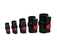 BPQCOFZT Robinet à Boisseau sphérique en PVC Noir de 1/2" à 1,5" - Type fileté et à Douille for conduites d'eau, systèmes d'irrigation, d'aquarium et de Drainage(32mm)