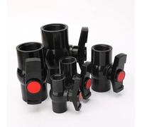 BPQCOFZT Robinet à Boisseau sphérique en PVC Noir de 1/2" à 1,5" - Type fileté et à Douille for conduites d'eau, systèmes d'irrigation, d'aquarium et de Drainage(3/4In)