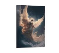 BPQN Poster Ange vintage Anges dans les nuages Décoration sur toile 40 x 60 cm