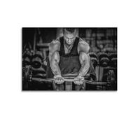 BPQN Poster décoratif sur toile pour homme avec exercices d'haltères - 60 x 90 cm