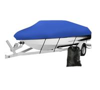 BPQYSBLD Coutume Housse de Bateau à Coque en V 420D Oxford Imperméable pour Wilson Flyer 30 Offshore 2021-2025 Protection Marine Résistante Coupe-Vent et Anti-Déchirure,Bluestyle