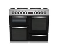 Beko PF335325DX four et cuisinière Gaz Noir, Acier inoxydable