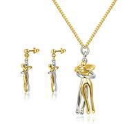 Bprtcra Couple étreignant Pendentif Collier, Collier Couple Unisexe, Son Et Le Sien Exquis étreindre Pendentif, Amour Affectueux Style Câlin Collier pour Bijoux Témoin damour (Type E)