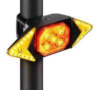 Bprtcra Feux de Vélo Arrière, Contrôle sans Fil Fixe/Flash 39 LED 100 Lumens IPX4 Étanche Clignotants USB Rechargeable, Mode Clignotant Jusqu'à 10 Heures, Type A