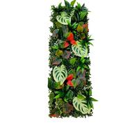 Bprtcra Panneau Mural Végétal Artificiel, Décoration Murale Plantes Synthétiques, Haie Artificielle pour Jardin, Terrasse, Intérieur, Extérieur, Mur Vert Décoratif sans Entretien,25x70cm (A11)