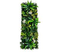 Bprtcra Panneau Mural Végétal Artificiel, Décoration Murale Plantes Synthétiques, Haie Artificielle pour Jardin, Terrasse, Intérieur, Extérieur, Mur Vert Décoratif sans Entretien,25x70cm (A01)