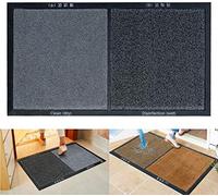 Bprtcra Tapis Désinfectant pour Chaussures, Tapis d’Entrée 2-en-1 Humide-Sec Antibactérien Antidérapant, Tapis Sol PVC Lavable pour Maison Hôtel Bureau Restaurant École (45x89cm-negro)