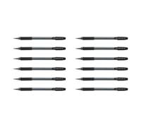 Pilot - Stylo bille BPS-GP - Pointe extra-large, encre noire, corps cristal, capuchon - Lot de 12