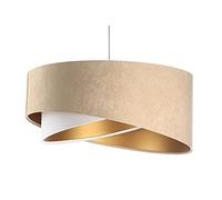 BPS Koncept Galaxy E27 Elaja Suspension Beige/blanc/doré Diamètre 50 cm