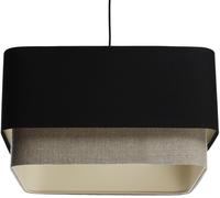 BPS Koncept Kwadro duo lampe suspendue 1x60 W noir-beige KWD-006