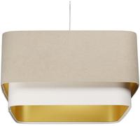 BPS Koncept Kwadro Duo Sue lampe suspendue 1x60 W blanc-doré-beige KWD-011