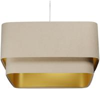 BPS Koncept Kwadro Duo Sue lampe suspendue 1x60 W doré-beige KWD-012