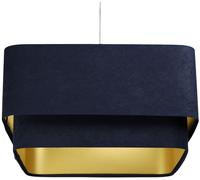 BPS Koncept Kwadro Duo Sue lampe suspendue 1x60 W doré-bleu marine KWD-018