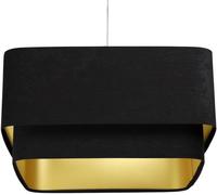 BPS Koncept Kwadro Duo Sue lampe suspendue 1x60 W noir-doré KWD-019