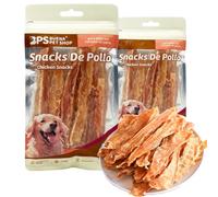 BPS Snacks naturels pour chiens et chats 100 % viande pure, lyophilisée, riche en protéines, faible en gras, sans additifs bouchées saines pour animaux de compagnie (2 pièces, snack naturel au poulet)