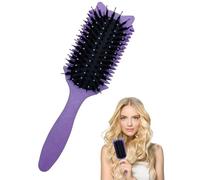 BPTRKOM 1 pièce Curl Defining Brush,Brosse à Cheveux En Poils De Sanglier Brosse De Coiffage Pour Démêler,Mettre En Forme,Définir Les Boucles Pour Les Femmes Et Les Hommes(Violet)