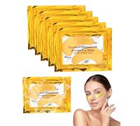 BPTRKOM 6 paires de patchs pour les yeux - masques pour les yeux, contour des yeux, patchs pour les yeux essence, pour le dessous des yeux, anti-rides, yeux gonflés, hydratant (or)