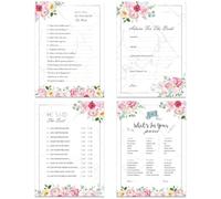 BPTRKOM Lot de 4 Jeux pour Femmes - Inclut 15 x Mariée ou Marié, Ville Pays JGA, Vérité ou Devoir, et Oracle de Mariage - Idéal pour Fêtes et Événements