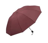 BPUIYEW Parapluie parapluie pliante compacte Trois parasols avec bande réfléchissante Conception Bonne résistance au vent République efficace République de l'eau Hommes Parapluie(Red)