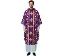 BPURB Clergé Romain Prêtre Célébrant Baptême Chasuble Vêtements Église Catholique Père Messe Vêtements Robe