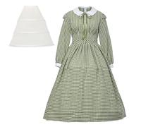 BPURB Costume de pionnier colonial pour femme - Prairie - Guerre civile - Costume de pèlerin