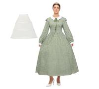 BPURB Costume de pionnier colonial pour femme - Prairie - Guerre civile - Costume de pèlerin