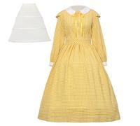 BPURB Costume de pionnier colonial pour femme - Prairie - Guerre civile - Costume de pèlerin