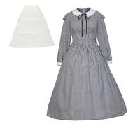 BPURB Costume de pionnier colonial pour femme - Prairie - Guerre civile - Costume de pèlerin