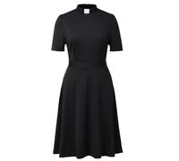BPURB Femme Elegante Manches Courtes A-Line Evasée Robe Col Romain pour Église Clergé Prêtre Ministre